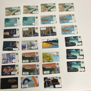 Starbucks Cityscape Gift Card Set with Vibrant Colors